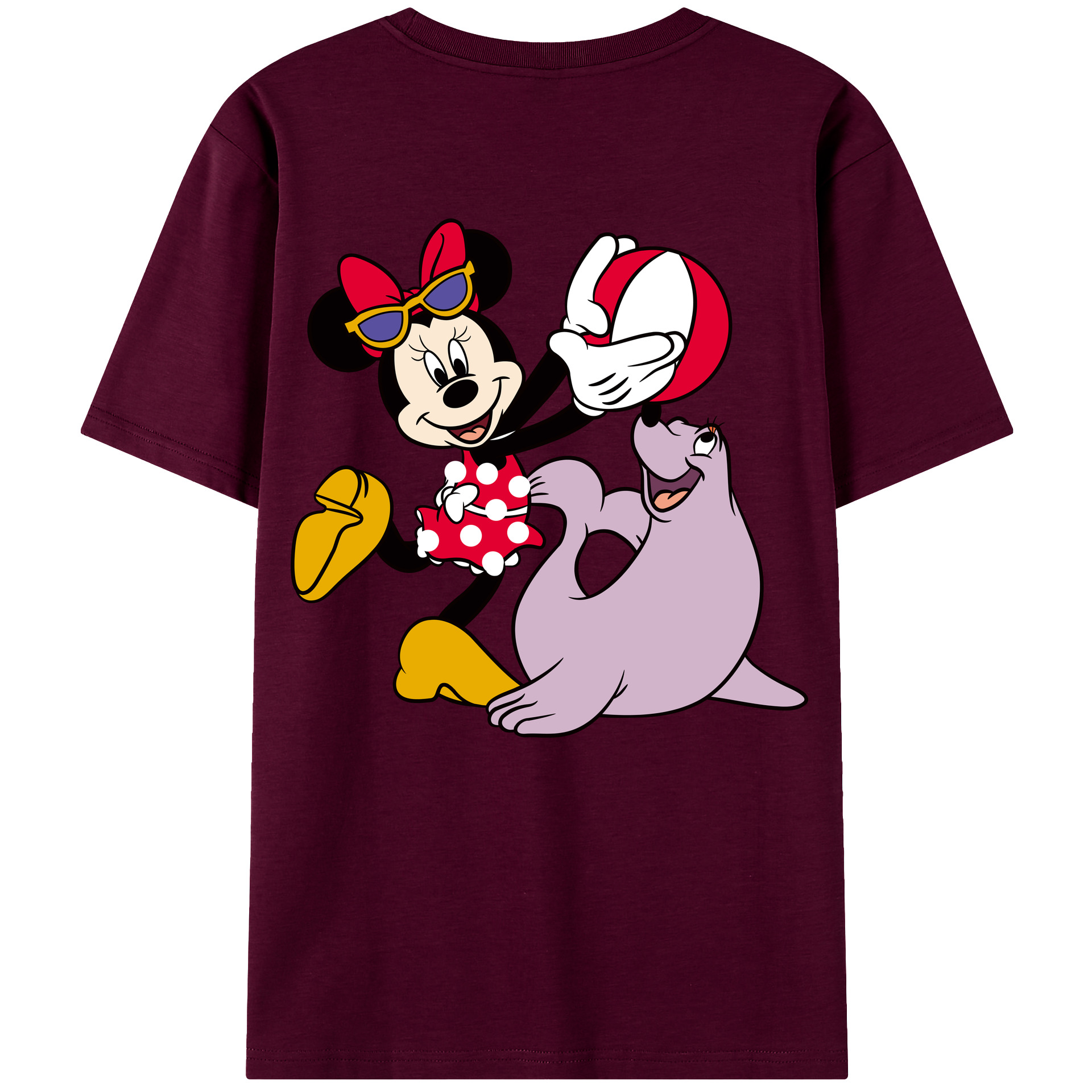 （画像用） ミッキーマウス Mickey Mouse レディース半袖Tシャツ(バックプリント)